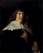 Frans Hals Portrait of a young man holding a glove Sweden oil painting artist